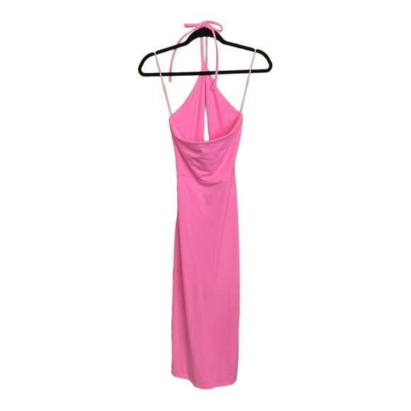 Susana Monaco Pink Halter Dress Keyhole Size Small NEW - Picture 4 of 5